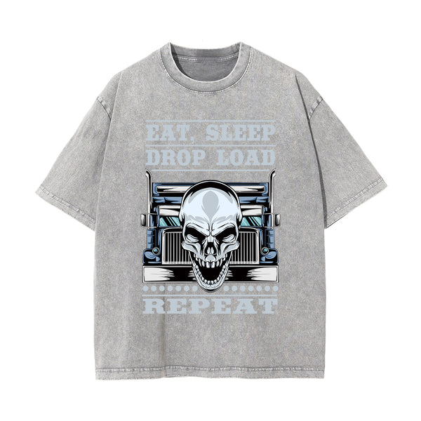 Eat Sleep Drop Load Graphic Tee-INNBLAC