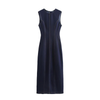 Women's Sleeveless Bodycon Maxi Denim Dress