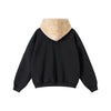 Zip-Up Loose Fit Plush-Lined Hoodie
