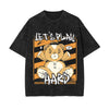 Let's Play Hard Teddy Bear Graphic Tee-INNBLAC