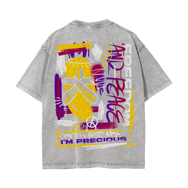 Heavyweight Streetwear Graphic T Shirt-INNBLAC