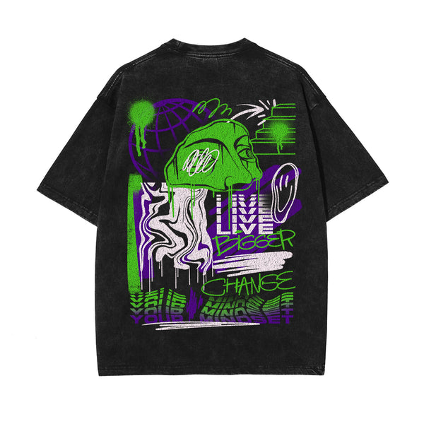 Live Bigger Chanse Your Mindset Graphic Tee-INNBLAC