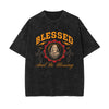 Blessed Christian Stone Wash Graphic Tee-INNBLAC