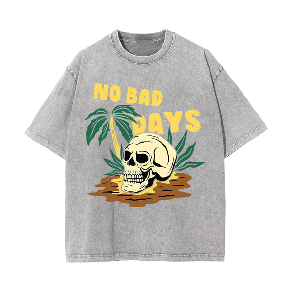 No Bad Days Washed Graphic Tee-INNBLAC
