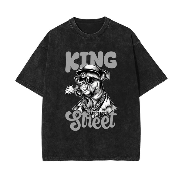 Boss Dog Stone Wash Graphic Tee-INNBLAC
