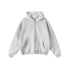 Zip-Up Loose Fit Plush-Lined Hoodie
