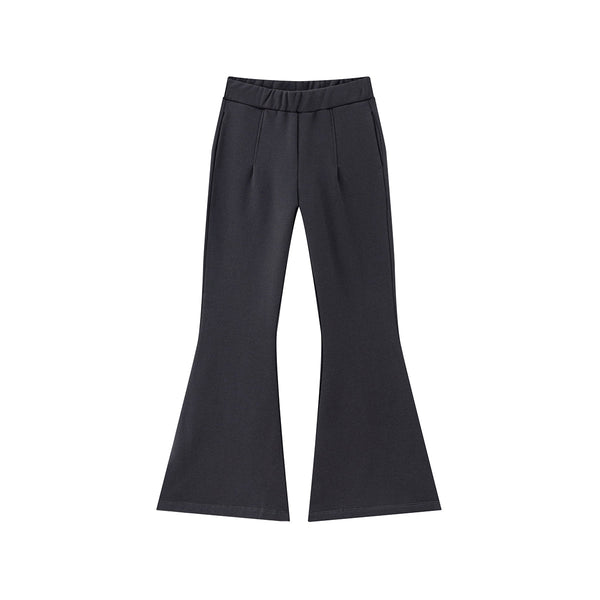 Women's Pleated Flared Plush Trousers