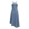 A-Line Denim Belted Midi Sundress