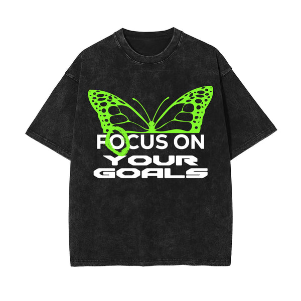 Focus On Your Goals Streetwear Graphic Tee-INNBLAC