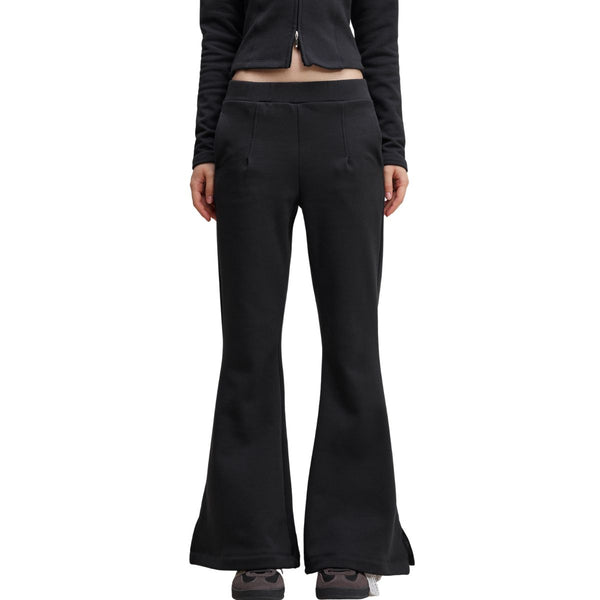 Women's Pleated Flared Plush Trousers