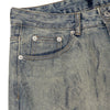 Faded Blue Vintage-Sanded Wide-Leg Jeans