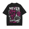 Never Regret Graffiti Graphic Washed Tee-INNBLAC