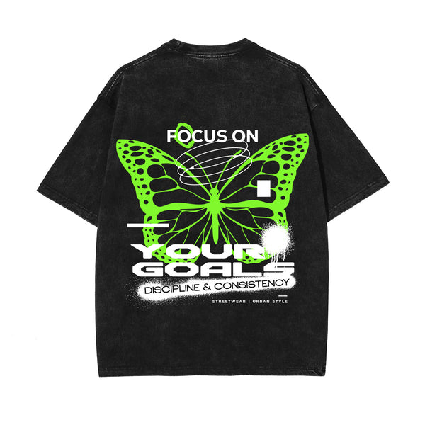 Focus On Your Goals Streetwear Graphic Tee-INNBLAC