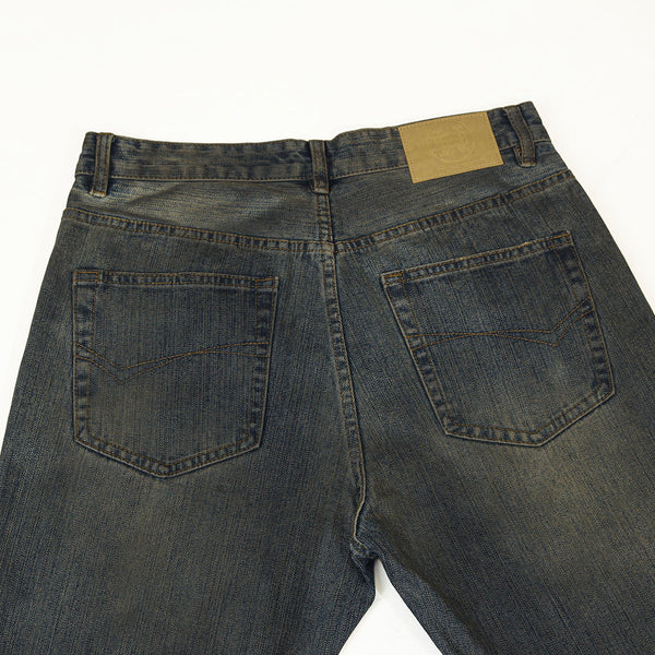 Wrinkle Wash Vintage Straight Jeans