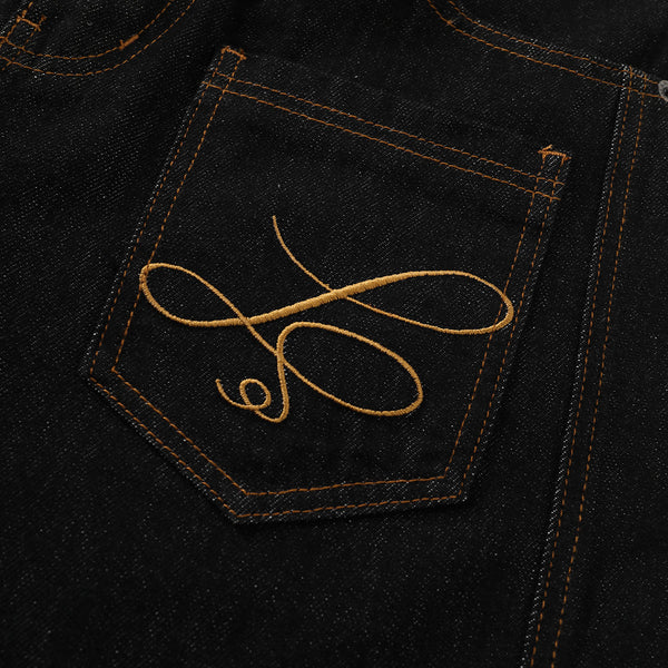 Wide Leg Embroidery Selvedge Bermuda Shorts