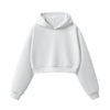 Women's Solid Color Relaxed Cropped Hoodie