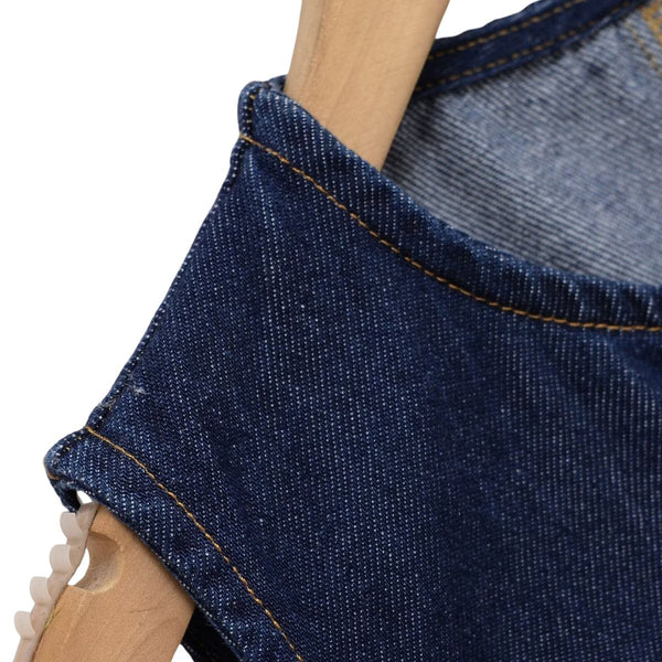 Women's Gold Button Denim Vest