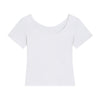 Women's Solid-Color Boat-Neck Cotton T-Shirt 6.3oz