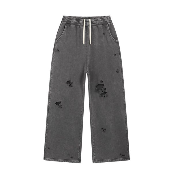 Multi Ripped Distressed Finish Jogger Pants