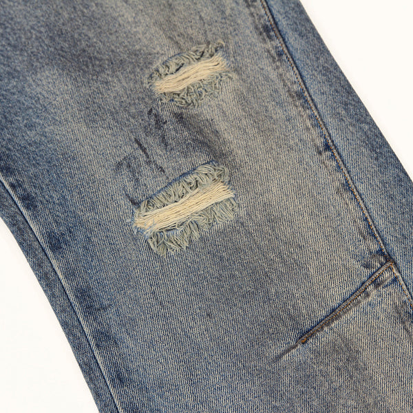 Vintage Distressed Ripped Relaxed-Straight Jeans