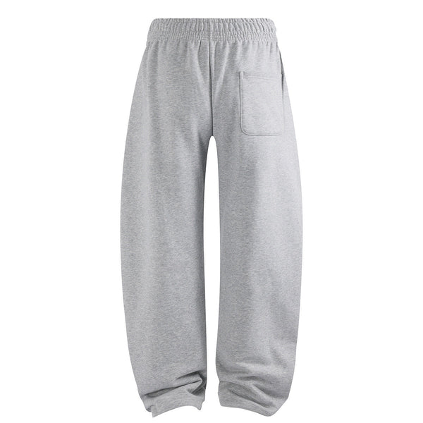 Elastic Drawstring Waist Fleece Jogger Pants