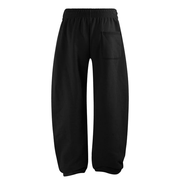 Elastic Drawstring Waist Fleece Jogger Pants