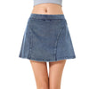 Women's Stretch Flared Knit Denim Skort