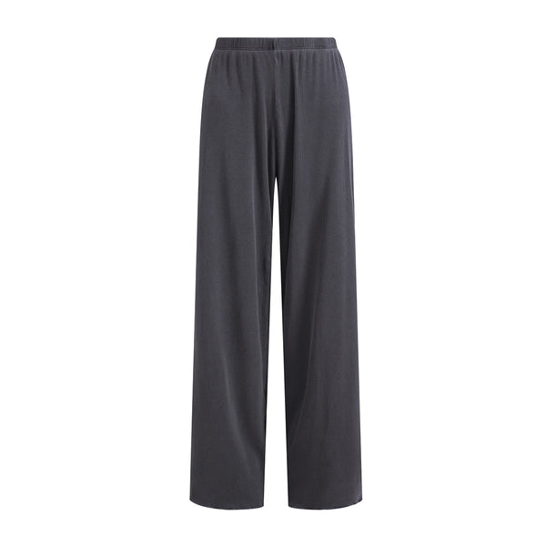 Women's Relaxed Straight Leg Ribbed Trousers