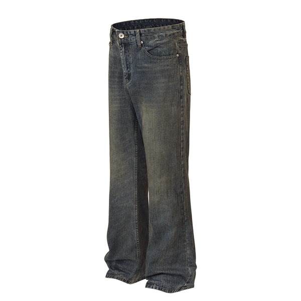 Wrinkle Wash Vintage Straight Jeans