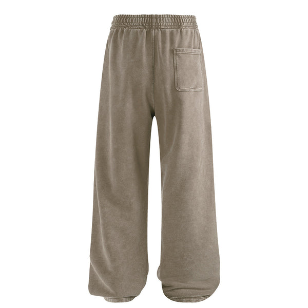 Sweatpants Washed Wide-Leg Vintage Streetwear Joggers