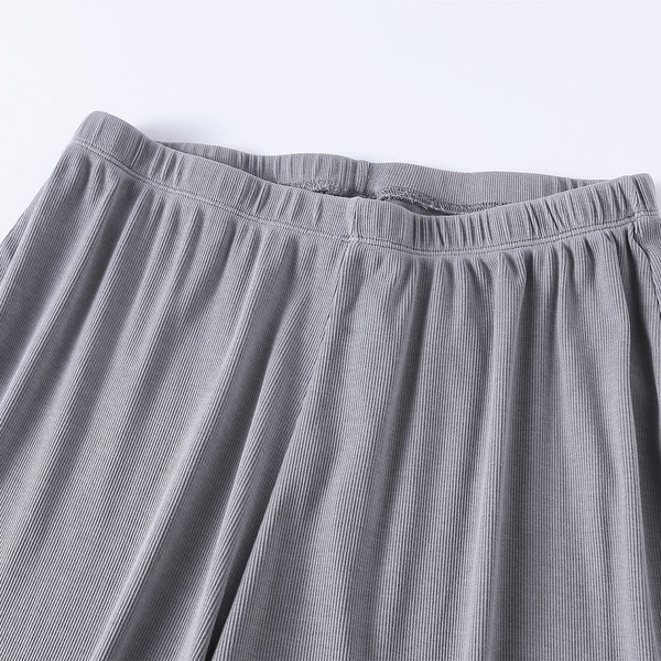 Women's Relaxed Straight Leg Ribbed Trousers