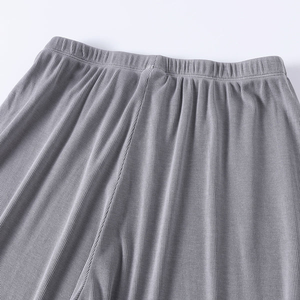 Women's Relaxed Straight Leg Ribbed Trousers