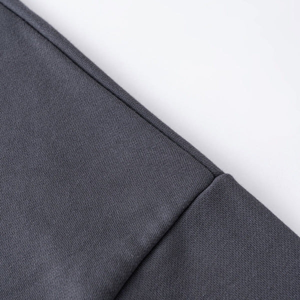 Relaxed Fit Solid Color Polo Neck Sweatshirt