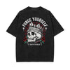 Heavyweight Washed Skull Graphic Tee-INNBLAC