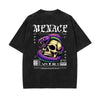 Skull Artwork Graphic Faded Tee-INNBLAC