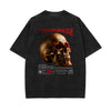 Skull Artwork Graphic Faded Tee-INNBLAC
