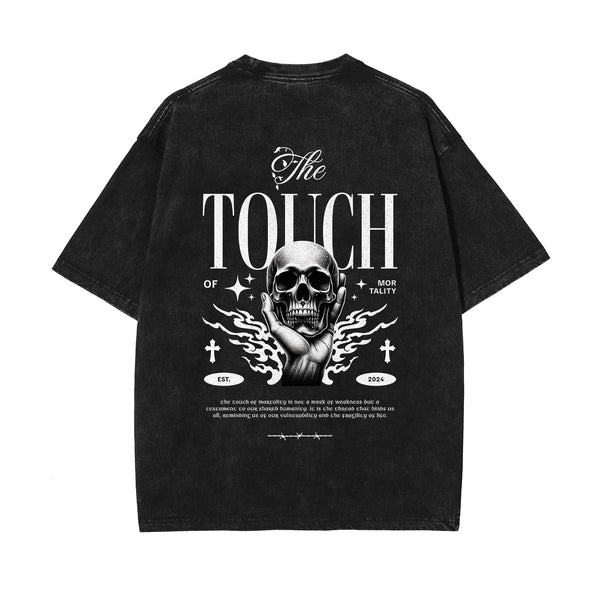 Gothic Skeleton Back Print T Shirt-INNBLAC