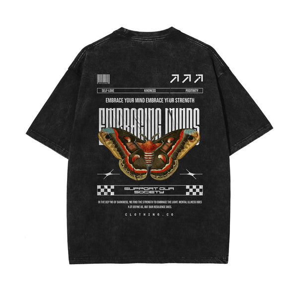 Gothic Butterfly Back Print Tee-INNBLAC