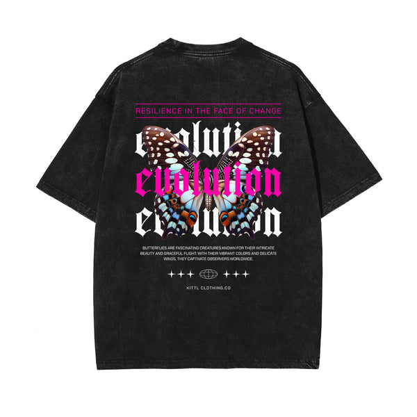 Gothic Butterfly Back Print Tee-INNBLAC