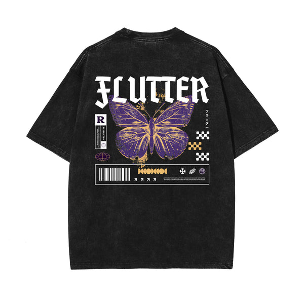 Gothic Butterfly Back Print Tee-INNBLAC
