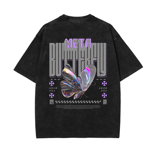 Gothic Butterfly Back Print Tee-INNBLAC