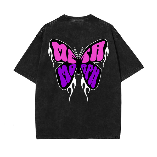 Gothic Butterfly Back Print Tee-INNBLAC