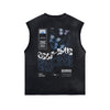 Butterfly Graphic Stone Wash Tank Top-INNBLAC Fashion Apparel