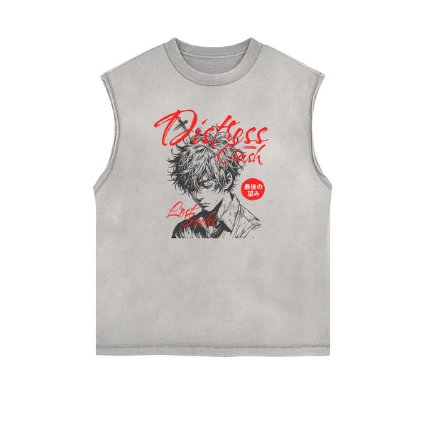 Y2K Anime Inspired Graphic Tank Top