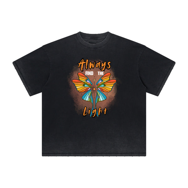 Distressed Butterfly Graphic T Shirt
