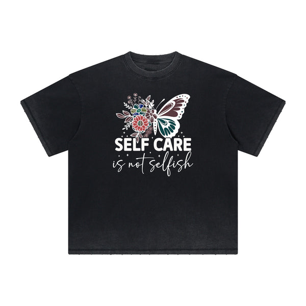 Distressed Butterfly Graphic T Shirt