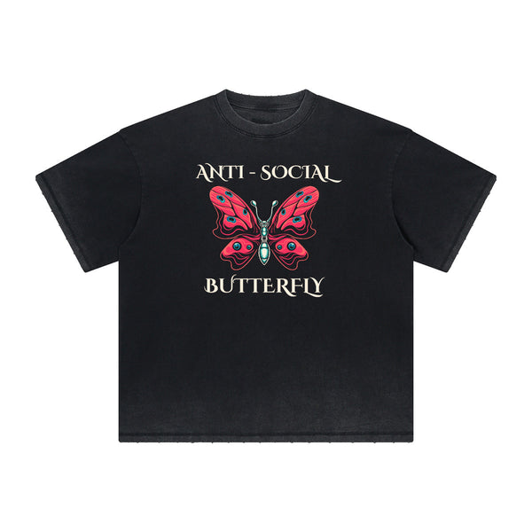 Heavyweight Butterfly Graphic T Shirt