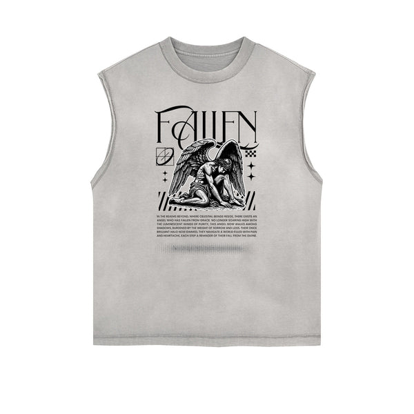 Frayed Edge Celestial & Angel Graphic Tank