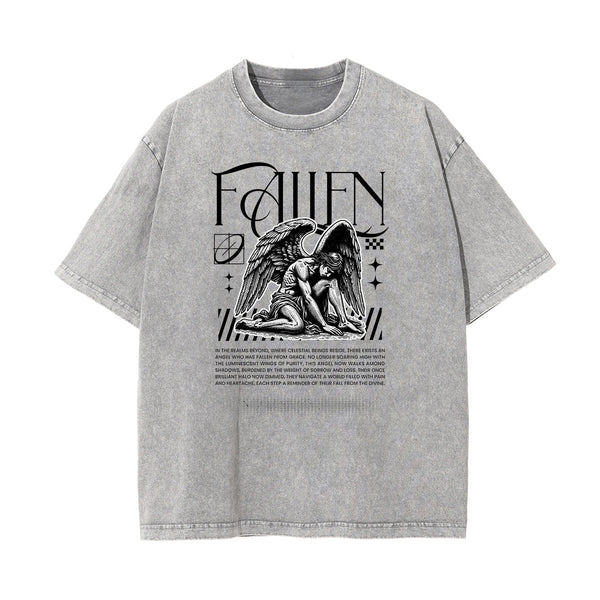 Faded Celestial & Angel Pattern Tee