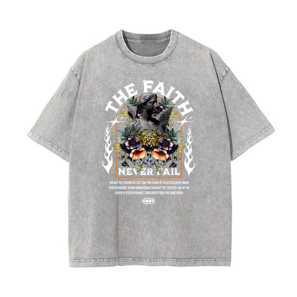 Faded Celestial & Angel Pattern Tee